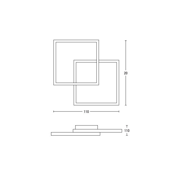 LED Плафон ZAMBELIS 2028 CEILING LIGHT ALUMINUM&ACRYLIC GOLD 25W 3000K | Osvetlenieto.bg