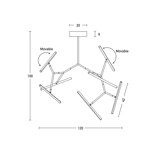 LED Плафон ZAMBELIS Dimmable Triac 2073 CEILING LIGHT ALUMINUM & SILICON GOLD MATT 68W 3000K | Osvetlenieto.bg
