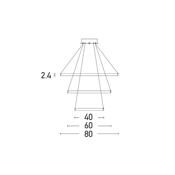 LED Полилей ZAMBELIS 180030-D PENDANT LIGHT WHITE DIMMABLE 135W 3000K | Osvetlenieto.bg