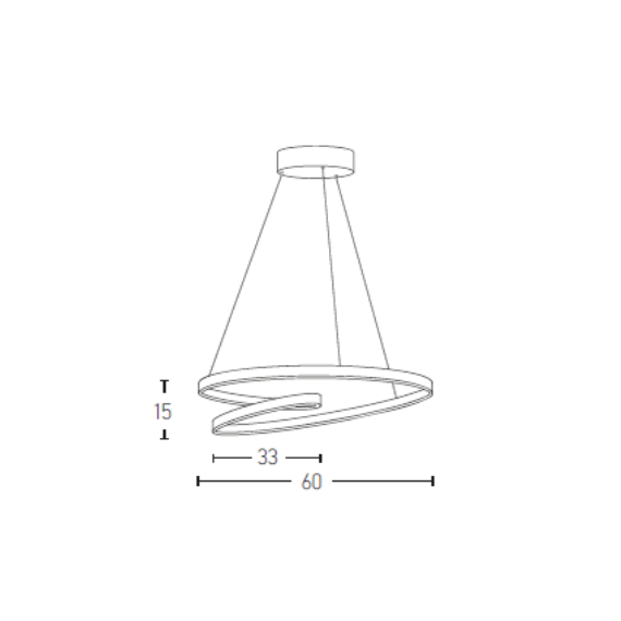 LED Полилей ZAMBELIS 180055 PENDANT LIGHT WHITE 55W 3000K | Osvetlenieto.bg