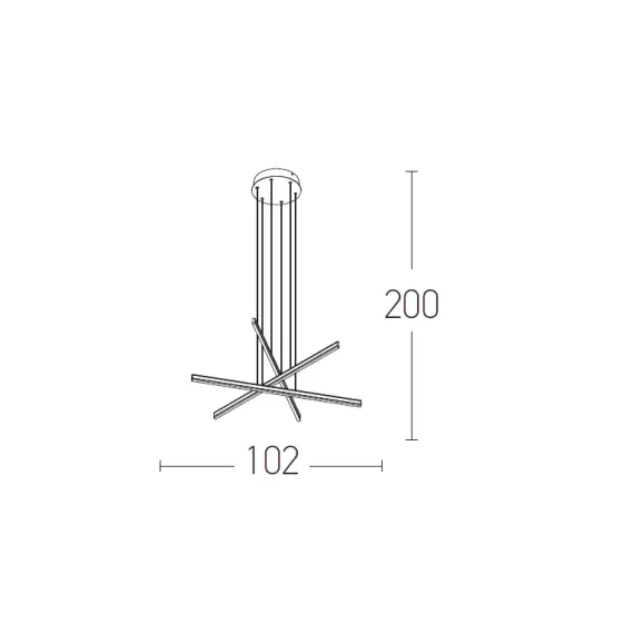 LED Полилей ZAMBELIS 1947 PENDANT LIGHT BLACK 48W 3000K | Osvetlenieto.bg