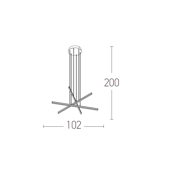 LED Полилей ZAMBELIS 1947 PENDANT LIGHT BLACK 48W 3000K | Osvetlenieto.bg