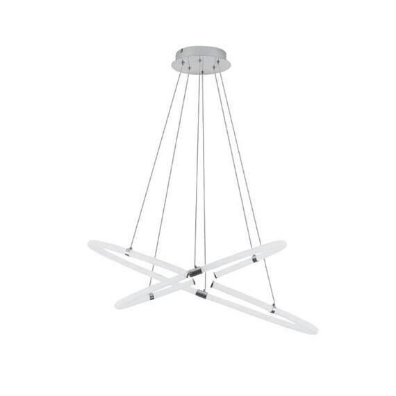 LED Полилей ZAMBELIS 1953 PENDANT LIGHT WHITE CHROME 82W 3000K | Osvetlenieto.bg