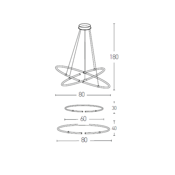 LED Полилей ZAMBELIS 1953 PENDANT LIGHT WHITE CHROME 82W 3000K | Osvetlenieto.bg