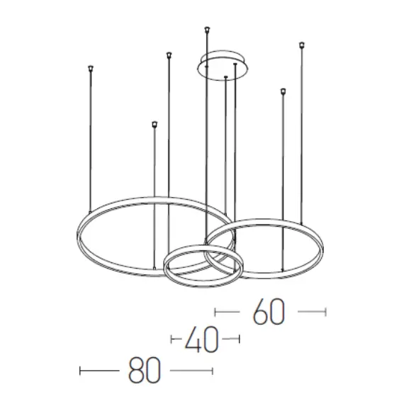 LED Полилей ZAMBELIS 1956-D PENDANT LIGHT BRUSHED GOLD DIMMABLE 136W 3000K | Osvetlenieto.bg