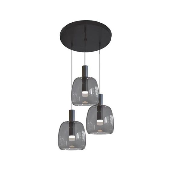 LED Полилей ZAMBELIS 1971 PENDANT LIGHT BLACK 3x5W 3000K | Osvetlenieto.bg