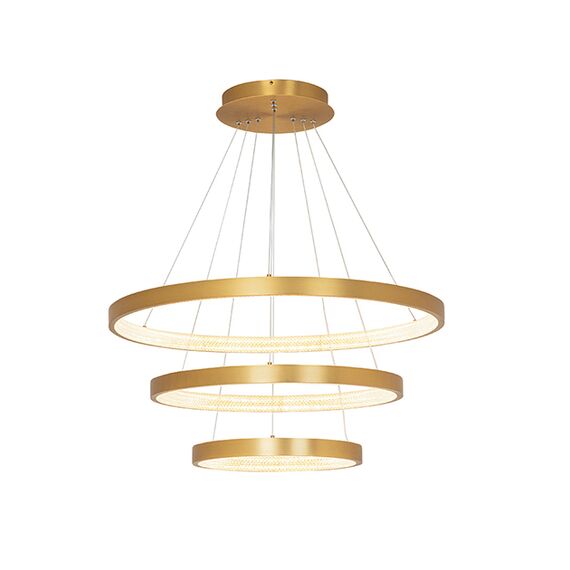 LED Полилей ZAMBELIS 2009 PENDANT LIGHT ALUMINIUM-ACRYLIC BRUSHED GOLD MATT 112W 3000K | Osvetlenieto.bg