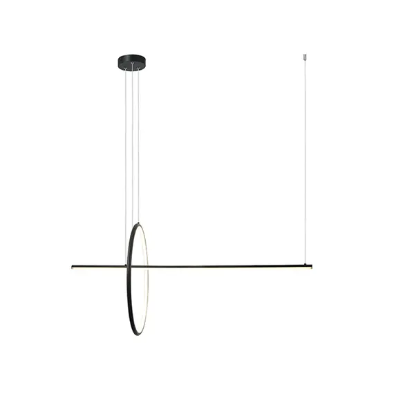 LED Полилей ZAMBELIS 20128 PENDANT LIGHT ALUMINUM DIMMING BLACK 48W 3000K | Osvetlenieto.bg