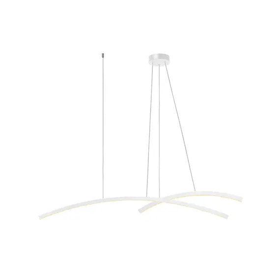 LED Полилей ZAMBELIS 20129 PENDANT LIGHT ALUMINUM & ACRYLIC WHITE 48W 3000K | Osvetlenieto.bg