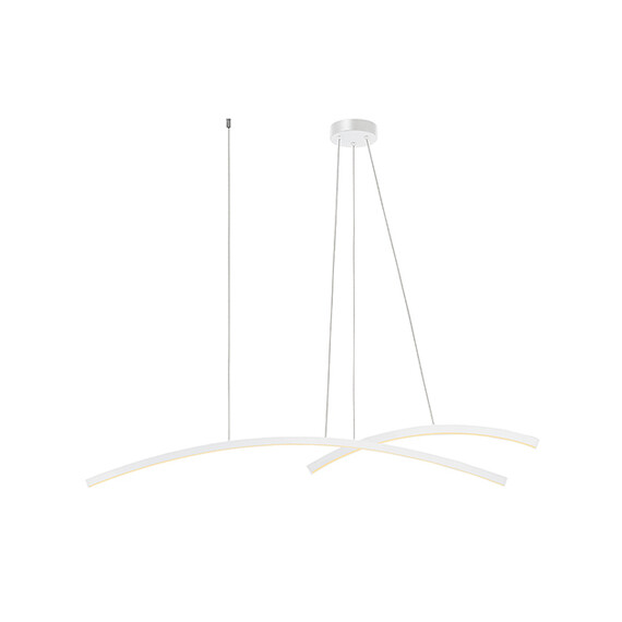 LED Полилей ZAMBELIS 20129 PENDANT LIGHT ALUMINUM & ACRYLIC WHITE 48W 3000K | Osvetlenieto.bg