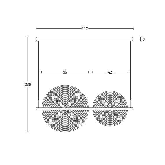 LED Полилей ZAMBELIS 20161 PENDANT LIGHT IRON & ALUMINUM & ACRYLIC SANDY BLACK 70W 3000K | Osvetlenieto.bg