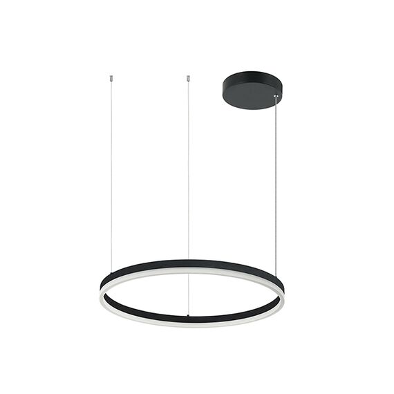 LED Полилей ZAMBELIS 20260 Dimmable Triac PENDANT LIGHT ALUMINIUM & ACRYLIC DOWN LIGHT BLACK 42W 3000K | Osvetlenieto.bg