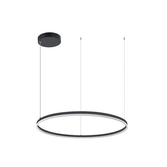 LED Полилей ZAMBELIS 20264 Dimmable Triac PENDANT LIGHT ALUMINIUM & ACRYLIC DIMMABLE DOWN LIGHT BLACK 84W 3000K | Osvetlenieto.bg