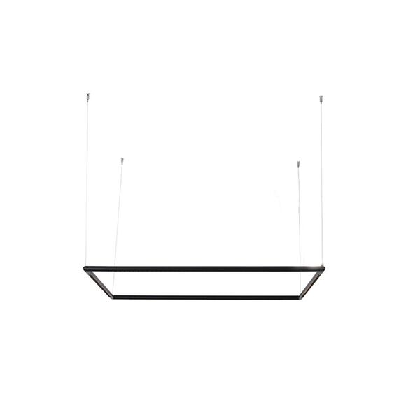 LED Полилей ZAMBELIS 20331 PENDANT LIGHT 60x60cm BLACK 32W 3000K | Osvetlenieto.bg
