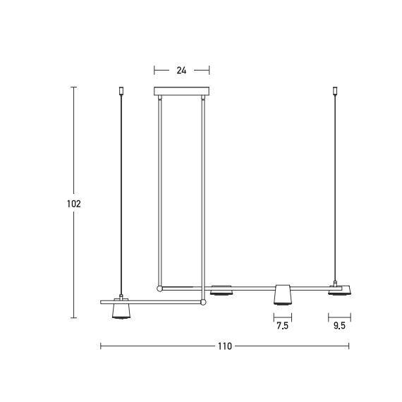 LED Полилей ZAMBELIS 2035 PENDANT LIGHT METAL-ACRYLIC SANDY BLACK &  BRASS 28W 3000K | Osvetlenieto.bg