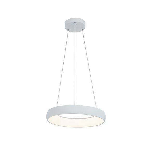 LED Полилей ZAMBELIS 2045 PENDANT LIGHT ALUMINUM & ACRYLIC SANDY WHITE 30W 3000K | Osvetlenieto.bg