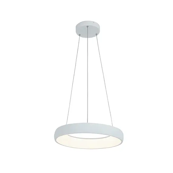 LED Полилей ZAMBELIS 2045 PENDANT LIGHT ALUMINUM & ACRYLIC SANDY WHITE 30W 3000K | Osvetlenieto.bg