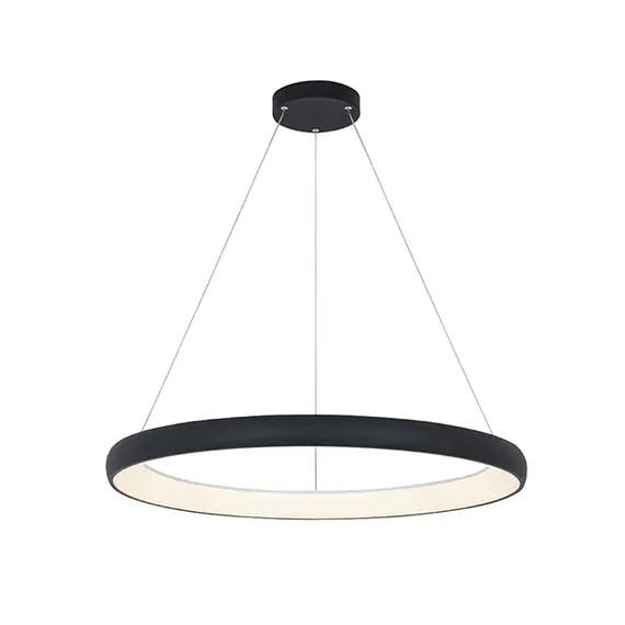 LED Полилей ZAMBELIS 2060 PENDANT LIGHT ALUMINUM & ACRYLIC SANDY BLACK 60W 3000K | Osvetlenieto.bg