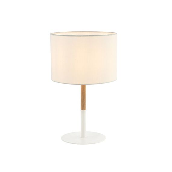 Настолна лампа ZAMBELIS 20215 TABLE LAMP IRON & WOOD & FABRIC MATERIALWHITE CLASS ON /OFF SWITCH 1x27 | Osvetlenieto.bg