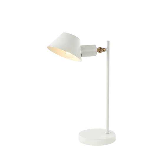 Настолна лампа ZAMBELIS 20222 TABLE LAMP IRON WHITE -GOLD COLOR ON/OFF SWITCH 1xE27 | Osvetlenieto.bg