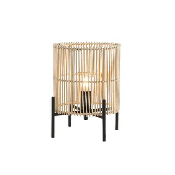 Настолна лампа ZAMBELIS 20232 TABLE LAMP RATTAN NATRUAL ON/OFF SWITCH 1xE14 | Osvetlenieto.bg
