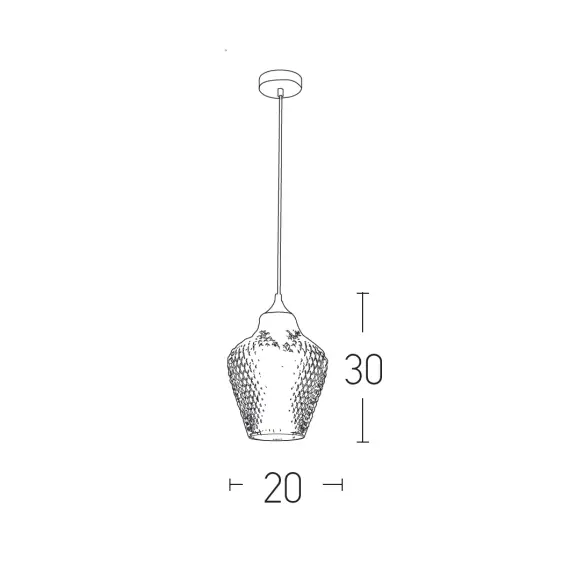 Пендел ZAMBELIS 19125 PENDANT LIGHT CLEAR CLASS 1xE27 | Osvetlenieto.bg