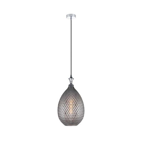 Пендел ZAMBELIS 1986 PENDANT LIGHT GLASS SMOKE GRAY 1xE27 | Osvetlenieto.bg