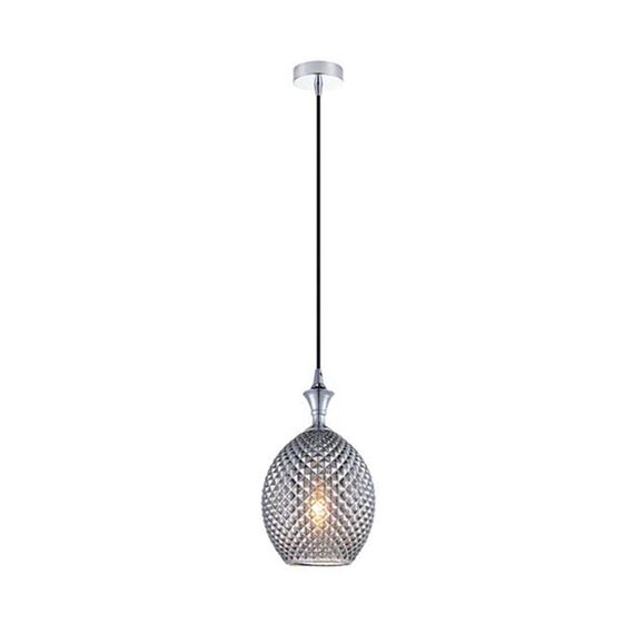 Пендел ZAMBELIS 1987 PENDANT LIGHT GLASS SMOKE GRAY 1xE27 | Osvetlenieto.bg