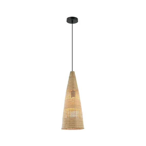 Пендел ZAMBELIS 20154 BAMBOO PENDANT LIGHT NATURAL 1xE27 | Osvetlenieto.bg