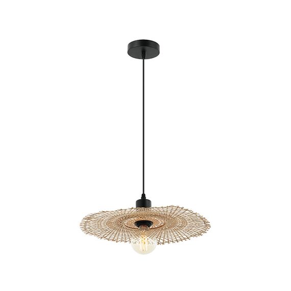 Пендел ZAMBELIS 20242 PENDENT LAMP BAMBOO NATRUAL 1xE27 | Osvetlenieto.bg