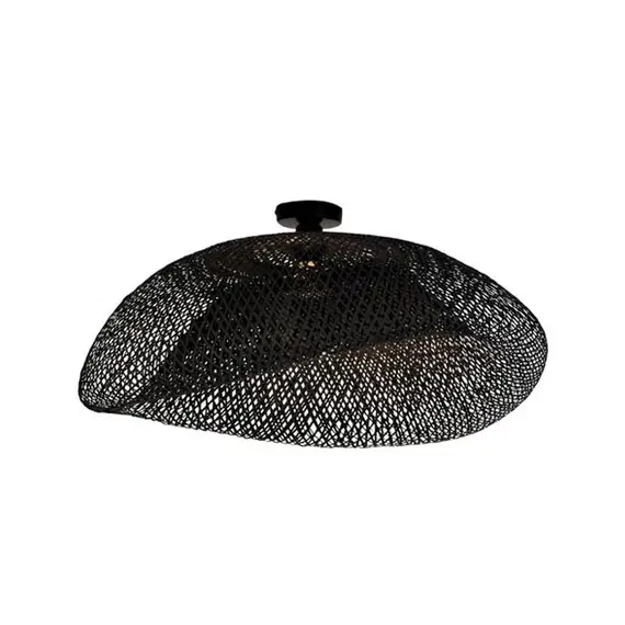 Плафон ZAMBELIS 19109 CEILING LIGHT BAMBOO BLACK 1xE27 | Osvetlenieto.bg