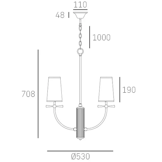 Полилей BOW P04183BK CosmoLight | Osvetlenieto.bg