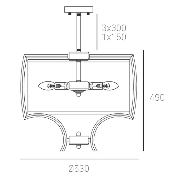 Полилей FARO P04046NI CosmoLight | Osvetlenieto.bg