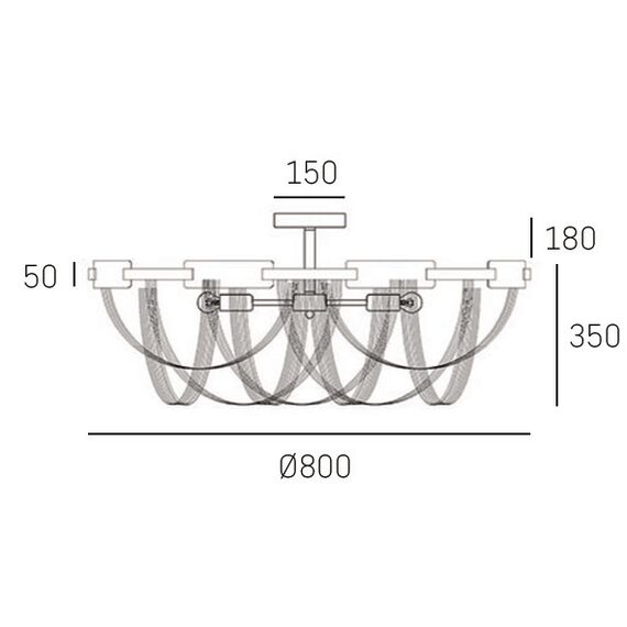 Полилей ROMA C08529NI CosmoLight | Osvetlenieto.bg