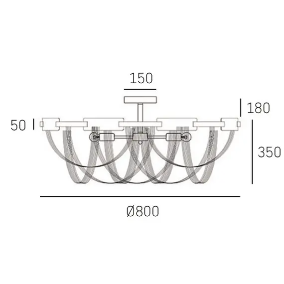 Полилей ROMA C08529NI CosmoLight | Osvetlenieto.bg