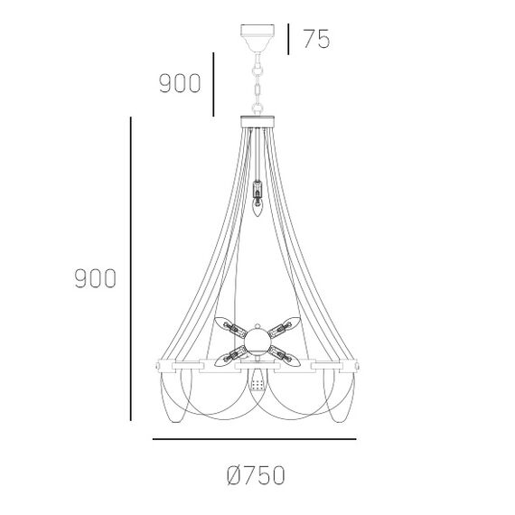 Полилей ROMA P09109NI CosmoLight | Osvetlenieto.bg
