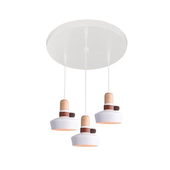 Полилей ZAMBELIS 1994-W PENDANT LIGHT WHITE 3xE27 | Osvetlenieto.bg