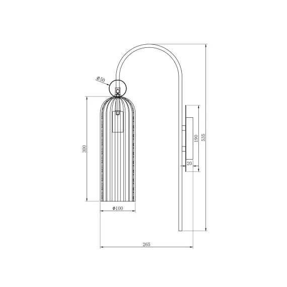 Аплик Antic MOD302WL-01GR Maytoni 1xE14 | Osvetlenieto.bg