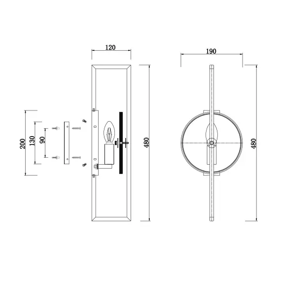 Аплик Marmo MOD099WL-01G Maytoni 1xE14 | Osvetlenieto.bg