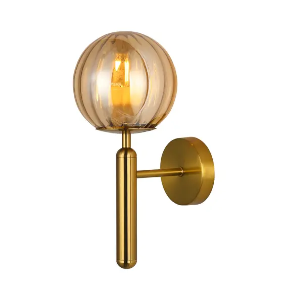 Аплик RAVENA WL-2324-1 BRO+AMB Italux 1xE27 | Osvetlenieto.bg