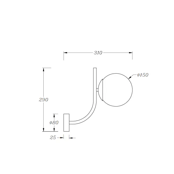 Аплик Rendez-vous MOD109WL-01BS Maytoni 1xE14 | Osvetlenieto.bg