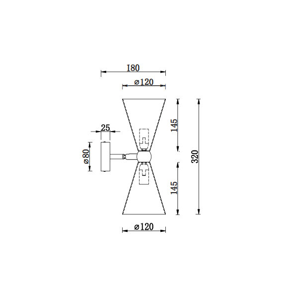 Аплик Vesper MOD108WL-02WG Maytoni 2xE14 | Osvetlenieto.bg