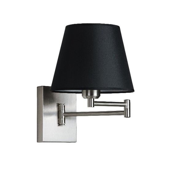 Аплик ZAMBELIS H24-B SCONCE METAL BLACK SHADE 1xE27 | Osvetlenieto.bg