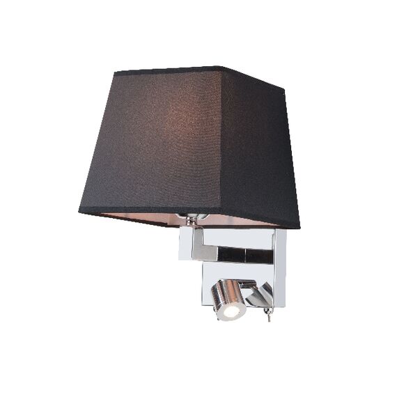 Аплик ZAMBELIS H26-B SCONCE BLACK 1xE27+LED 3W 3000K | Osvetlenieto.bg