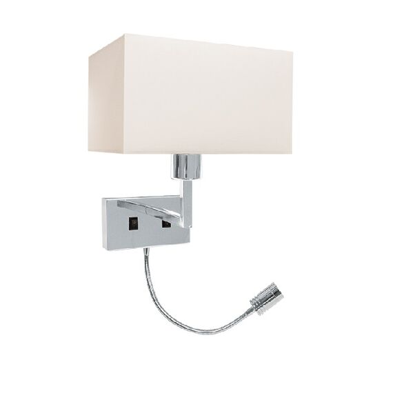 Аплик ZAMBELIS H51 SCONCE CHROME WITH 1xE27+3W 3000K | Osvetlenieto.bg
