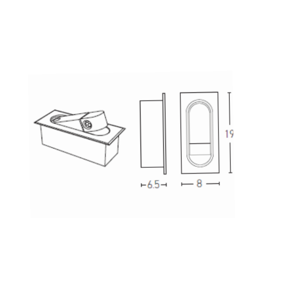 LED Аплик ZAMBELIS H43 SCONCE RECESSED BLACK 3W 3000K | Osvetlenieto.bg