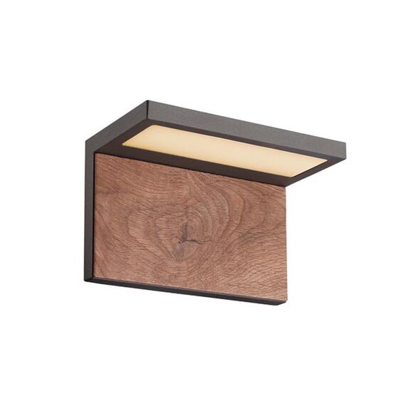 LED Фасаден аплик ZAMBELIS E224 OUTDOOR GRAPHIRE WOOD 13W 3000K | Osvetlenieto.bg