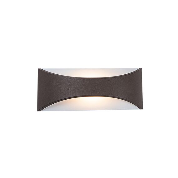 LED Фасаден аплик ZAMBELIS E266 UP DOWN LED WALL LAMP ALUMINIUM DRIVER INCLUDED BROWN 12W 3000K | Osvetlenieto.bg