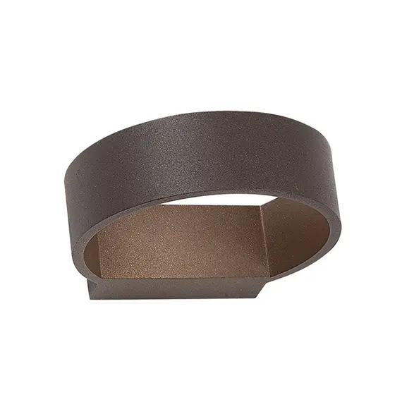 LED Фасаден аплик ZAMBELIS E268 UP DOWN WALL LAMP ALUMINIUM BROWN 6W 3000K | Osvetlenieto.bg