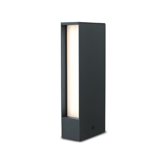 LED Градински фенер ZAMBELIS E255 POST LIGHT ALUMINIUM DARK GREY 6W 3000K | Osvetlenieto.bg